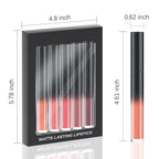 AMY'S DIARY Matte Plum Liquid Lipstick 5Pcs Sets,24-hour Lipstick Dark Deep Red Plum Red Lip Stain 24 Smudge Waterproof for Women (Set05)