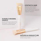 DUcare Contour Brush, Flat Top & Oval Head Face Contouring Brush For Blending & Buffing, Multi-Purpose Face Makeup Brushes for Liquid Foundation/Cream/Facial Mask