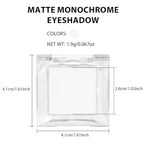 Eyeshadow Single Matte, High-Pigment Monochrome Eye Shadow Pressed Powder, Everyday Velvety Silky Eye Makeup Looks, Professional Long-Lasting Waterproof Single Eyeshadow Palette, White 02