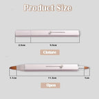 3 Pack Lip Brush for Lipstick Makeup Brushes Double-Ended Retractable Lip Brush with Cap Dustproof for Lipstick Gloss Creams Portable with Cap(Black + Gold + Silver)