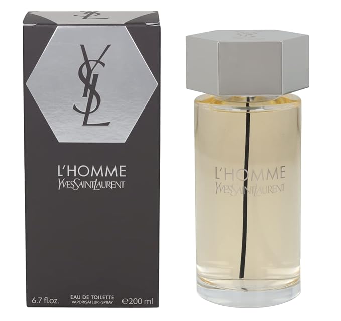Yves Saint Laurent L'homme Eau de Toilette Spray for Men, 6.7 Ounce, Multicolor
