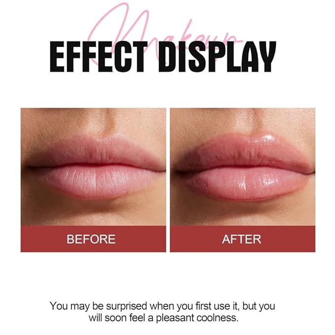 Natural Spicy Lip Plumping Booster Lip Plumping Oil，Lip Plumper Gloss, Ultra-Hydrating & Nourishing Plump and Pout Lip Plumper, Glossy Finish Fuller Lip Plumping Lip Gloss for Women Girls(06#)