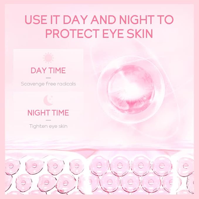 AKARY Sakura Eye Cream, Under Eye Cream to Reduce Dark Circles, Bags, Puffiness, Hydrate Undereye Area, Skincare Eye Cream with Hyaluronic Acid for All Skin Types