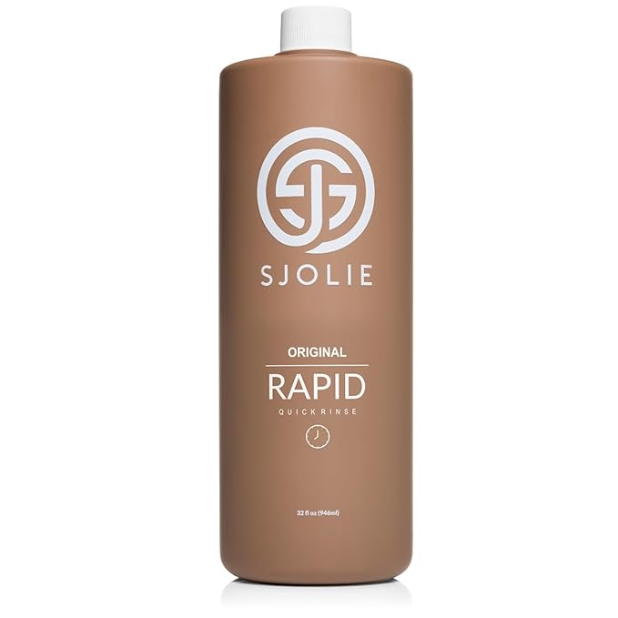 SJOLIE Rapid Spray Tan Solution - Ultra One Hour Express Tan - Olive Base | Sunless Tanner for a Fast Drying, Vegan-Friendly, Radiant Glow (32oz)