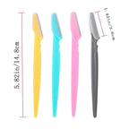 Facial Razor, 64 Pcs Eyebrow Shavers for Women, Multipurpose Exfoliating Dermaplaning Tools for Face With Precision Cover, 4 Colors