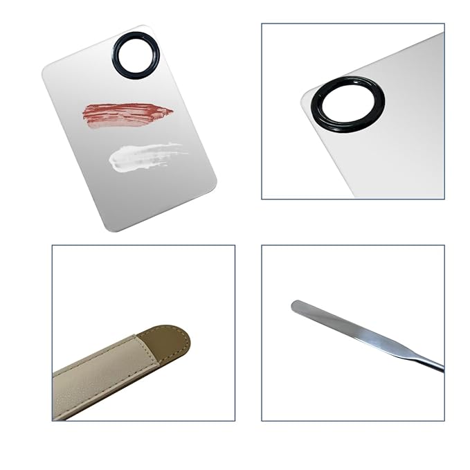 Korean Makeup Spatula Set, Professional Stainless Steel Makeup Spatula With Foundation Palette,Picasso Foundation Makeup stick Set