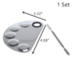 Stainless Steel Professional Beauty Palette,Large Square and Half