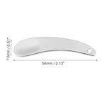 VOCOSTE 4 Pcs Makeup Spatula Mini Spoon, Eye Cream Massage Sticks Beauty Scoop, for Facial Cosmetic Face Cream, Zinc Alloy Moon Shape 2.13"x0.51", Silver Tone