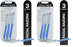 About Face Pro-Premium Facial Razors - 3 Beauty Groomers for Hair Removal, Ideal for Shaving, Exfoliating, Dermaplaning and Brow Shaping, Japanese Stainless Steel Gently Removes Facial Hair
