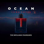 Prada Luna Rossa Ocean Le Parfum Refillable Spray for Men, 3.3 Ounce
