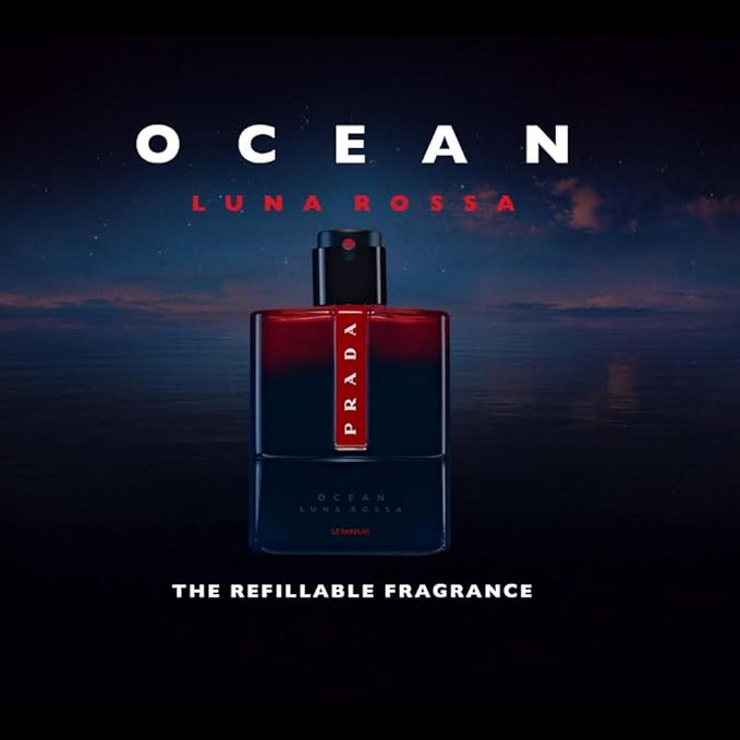 Prada Luna Rossa Ocean Le Parfum Refillable Spray for Men, 1.6 Ounce