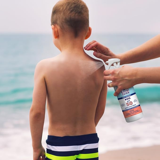 KIDS Rocky Mountain Sunscreen SPF 50 Liquid Spray | Broad Spectrum UVA/UVB Protection | Hawaii 104 Reef Act Compliant (Oxybenzone & Octinoxate Free) | Water Resistant 80 Min. | (16 Fl oz, 2-pack)