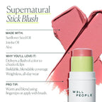 Well People Supernatural Stick Multi-Use Blush, Creamy, Hydrating Blush Stick For A Pop Of Color, Use For Cheeks & Lips, Vegan & Cruelty-free, Rose