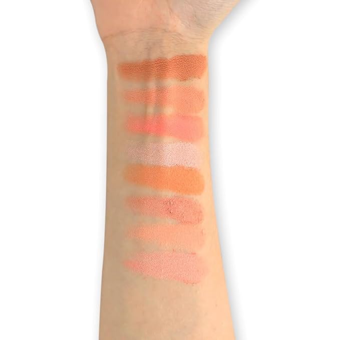 Makeup Revolution Ultra Blush Makeup Palette, Bronzer & Highlighter Makeup, Includes 8 Shades, Gluten free, Vegan & Cruelty Free, Hot Spice, 13g