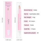 Kaely 2in1 Cream Eye Shadow Brightener Sticks for Eyes, Pencil Eyeshadow Applicator Stick Waterproof Pigmented, Eye Shadow Palette Highlighter Makeup, sombras para ojos, 17 Champagne Shimmer
