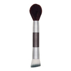 Mirabella Perfecting & Sculpting Duo Foundation Brush, Professional Makeup Brush Collection, Cruelty-Free Synthetic Bristle Brush, Hand-Sculpted Brushed Aluminum Handle Blending Brush for Makeup