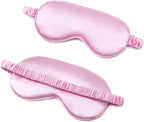 100% Natural Mulberry Soft Silk Sleep Mask, Light Blocking Eye Masks For Sleep, Night Blindfold Eye Mask Cover For Men And Women, Sleeping Night Mask For Travel (Pink)