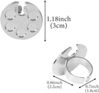 4 Pack Mini Nail Paint Art Palette Finger Rings Metal Manicure Palette Tools Makeup Palettes