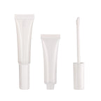 COSIDEA 50 pack Empty White 15ml Squeeze lip gloss tubes with wand 0.5oz soft lipgloss container chapstick containers empty tube