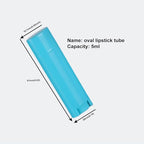 5ml 50Pcs Empty Oval Deodorant Lip balm Tubes Containers Twist-up Refillable Containers for Lipstick,Chapstick,Homemade Lip balm,DIY Deodorants(Sky Blue)