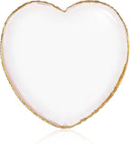 Resin Nail Art Palette, Makeup Palettes Nail Mixing Palette Polish Color Mixing Plate Golden Edge Heart Shaped Nail Art Display Holder Display Board Heart Shape Cosmetic Mixing Tools