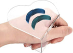 3Pcs Clear Handheld Acrylic Palette Heart Shaped Acrylic