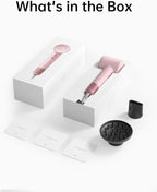 Laifen Hair Dryer SE, 200 Million Negative Ionic Blow Dryer with 105,000 RPM Brushless Motor 1400W Powerful Fast Drying High-Speed Low Noise Hairdryer with Magnetic Attachments