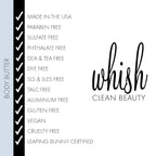 Whish Beauty Body Butter for Women - Moisturizing Body Lotion for Dry Skin - Antioxidant-Rich with Shea Butter, Aloe, & Raspberry Butter - Paraben & Sulfate Free - Pomegranate - 5 fl oz