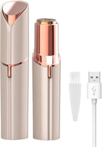 Facial Hair Removal for Women, Mini Hair Remover, Electric Razor Shaver Portable Bikini Epilator for Lips, Chin, Armpit, Peach Fuzz, Fingers, Neck, Cheek and USB Rechargeable (Gold)