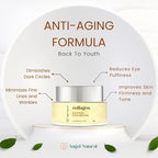 Anti-Aging Eye Cream with 5% Collagen and 5% Vitamin C, Reduce Dark Circles & Puffiness, Fine Lines and Wrinkles, Caffeine, Korean Skin Care, 0.7 Fl Oz
