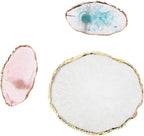 3pcs Resin Nail Art Palette Kit Adjustable Finger Rings,Nail Holder Nail Gel Polish Colors Mixing Pallet, Manicure Tool Accessory