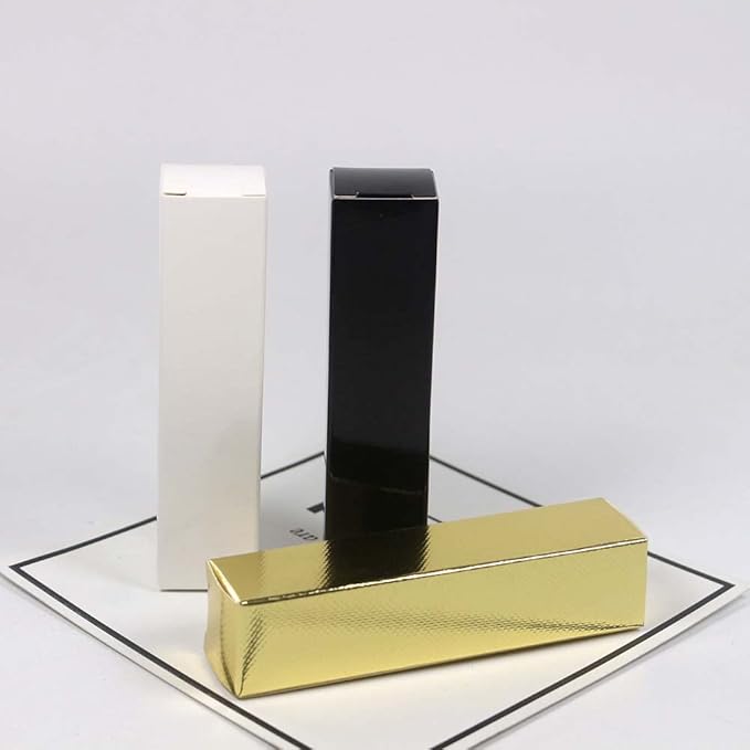 COSIDEA 25 PCS Golden 5ml lip gloss tube paper box packing boxes for crown lipgloss tubes 23 * 23 * 98mm