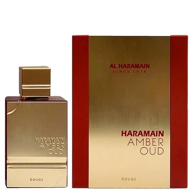 Al Haramain Amber Oud - Rouge for Unisex - Arabian Perfume for Women and Men - Long Lasting Floral Fragrance with Notes of Saffron, Jasmine & Musk - Arabic Eau De Parfum Spray - 4 oz EDP Spray