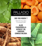 Palladio Matte Blush, Brushes onto Cheeks Smoothly, Soft Matte Look and Even Finish, Flawless Velvety Coverage, Effortless Blending Makeup, Flatters the Face, Convenient Compact, Chic