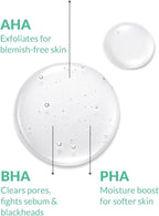 AHA BHA PHA Purifying Refresh Toner - Skin Trouble Eraser, Immediate Exfoliation & Sebum Removal - Contains Niacinamide for Breakouts - Removes Blocked Sebum & Dead Skin Cells, 6.76 f l. oz