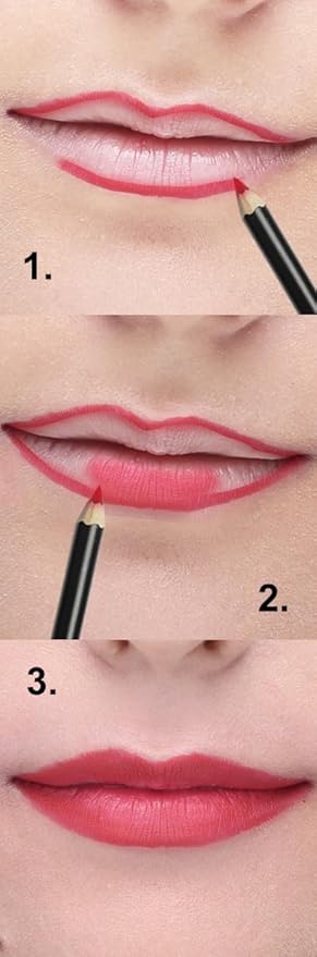 AKOAK Wooden Women's Lip Pencil, Waterproof Cosmetic Lipstick