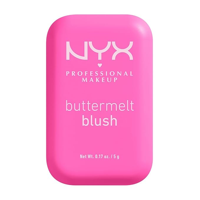 NYX PROFESSIONAL MAKEUP Buttermelt Powder Blush, Fade and Transfer-Resistant Blush, Up to 12HR Make Up Wear, Vegan Formula - My Butta Half