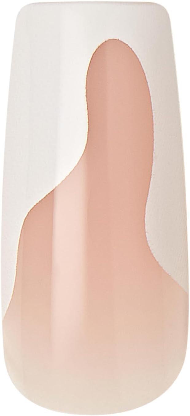 KISS Premium Classy Fake Nails - Stay Modish, Long & Square, Super Glam, Jewel Accents, Waterproof, Smudge Proof, No Dry Time, Durable, Takes Minutes, Quick & Easy | 30 Count