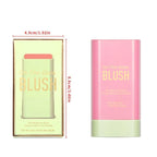 3-in-1 Cream Blush Stick for Cheeks Lips Eyes, Waterproof Natural Finish Tinted Makeup Stick, Hydrating Multi-Use Blush Balm