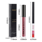 evpct 2Pcs Chestnut Mauve Rose Red Matte Lip Liner and Pencil Colorstay Lipstick Set Long Lasting Lipstick Set 24H and with Lip Liner labiales mate 24 horas originales matte larga duracion 24 28#