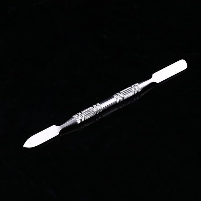 Mixing Palette Small Stainless Steel Makeup Palette Rec Shape Mixing Plate Tools with Spatula Nail Art Palette for Blending Cosmetic Shades