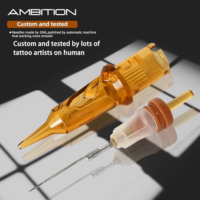 Ambition Glory Tattoo Cartridges #8 Bugpin 9RL Needles Disposable 20pcs 0.25mm 9 Round Liner for Rotary Tattoo Machine Supply