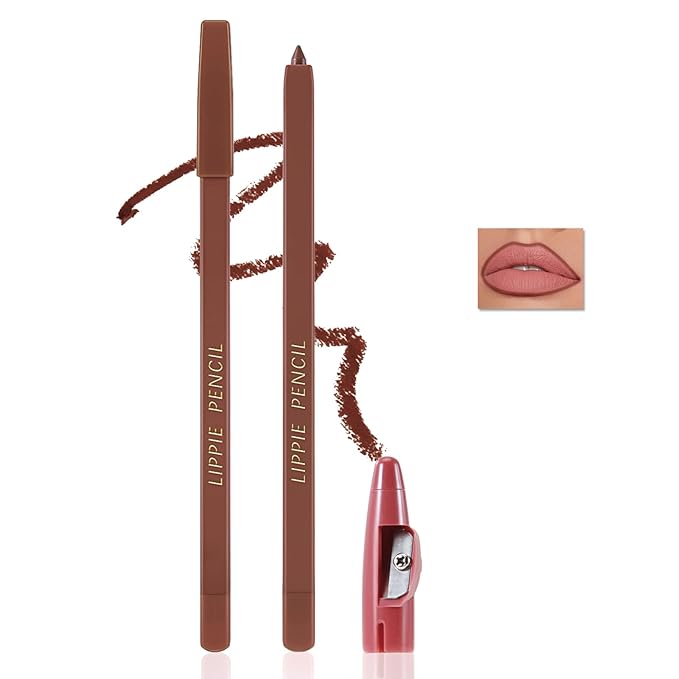 Matte Lip Liner Pencil,Highly Pigmented Retractable Lip Crayon,All Pencil,Highly
