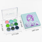 9 Colors Green Olive Matte Shimmer Eyeshadow Palette for Eye Makeup,High Pigmented Pink Emerald Mint Eye Shadow Primers Powder Palet de sombras de ojos