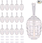 RONRONS 20 Pieces Lip Gloss Tubes, 5.5ml/0.19oz Clear Lip Gloss Containers Amber Honecomb Shaped with Wand Empty Lip Balm Bottle Dispenser with Rubber for DIY Lipstick Cosmetic Sample