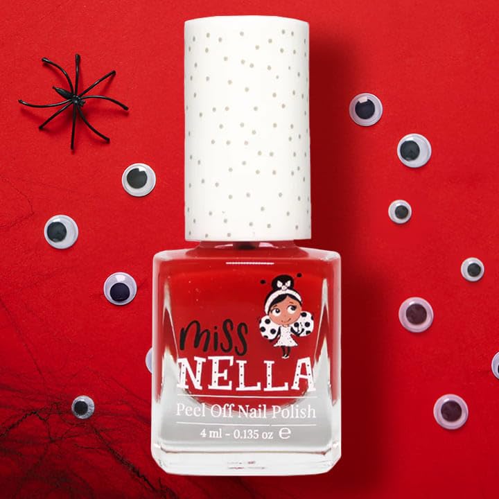 MISS NELLA-Peel Off, Odour Free, Water Base & Safe for kids nail polish pack of 3 (Halloween Pack)