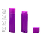 5ml 100Pcs Empty Oval Deodorant Lip balm Tubes Containers Twist-up Refillable Containers for Lipstick,Chapstick,Homemade Lip balm,DIY Deodorants(Purple)