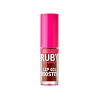 Ruby Kisses Lip Oil Booster, Hydrating Lip Gloss with Nourishing Natural Oil Blend, Jumbo Wand for Easy Application, Non-Sticky Formula (Chocolate)