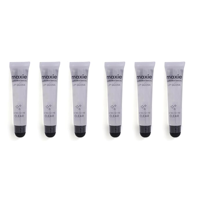 Maxie by Plantico Beauty Clear Lip Polish bulk (12 Pieces) CLEAR/ALOE (Original Clear, 6 PCS)