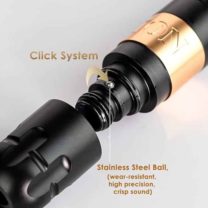 Ambition Soldier Rotary Battery Pen Tattoo Cartridge Machine with 2400mAh Power Japan Coreless Motor Digital LED Display Tattoo Equipment Supply for Professionals and Beginners Tattoo Artists